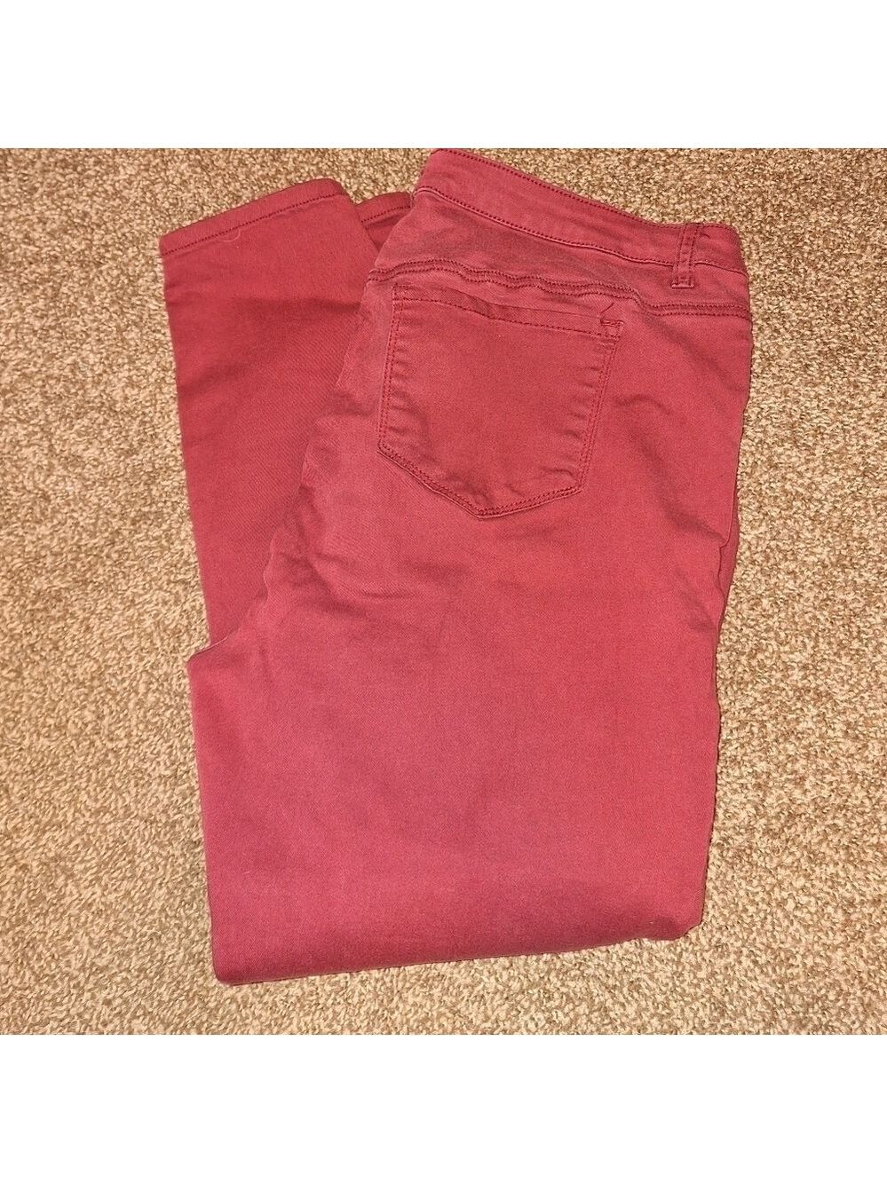 Morgan & Wallker Maroon Skinny Jeans Size 16